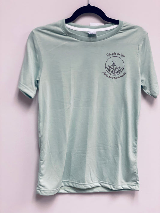 Mountain & Quote T-Shirt -Mint