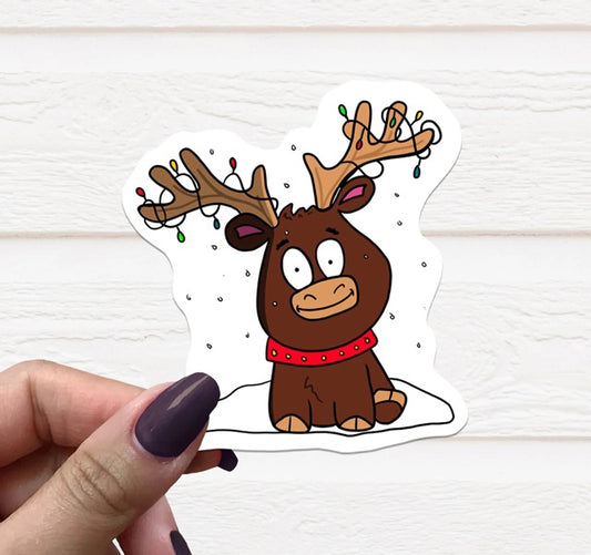 Vinyl Sticker - Xmas Reindeer